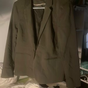 Green crop blazer like new